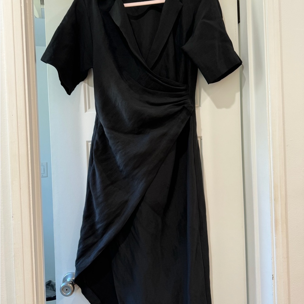 SandroElegant Black Wrap Dress
